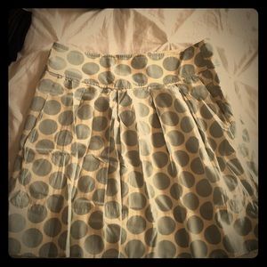 Blue polka dot skirt